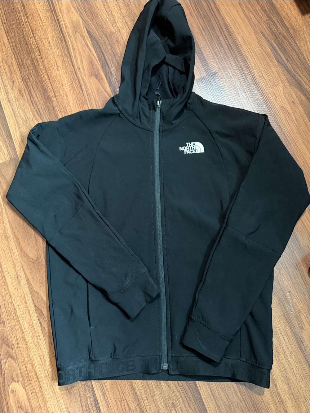 The North Face Black Full-Zip Hooded Jacket for Kids